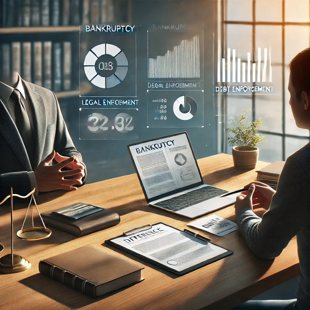 DALLE_2024-10-13_00_36_21_-_A_realistic_illustration_for_a_blog_post_about_the_differences_between_bankruptcy_and_debt_enforcement__The_image_shows_a_professional_office_setting_-1.webp