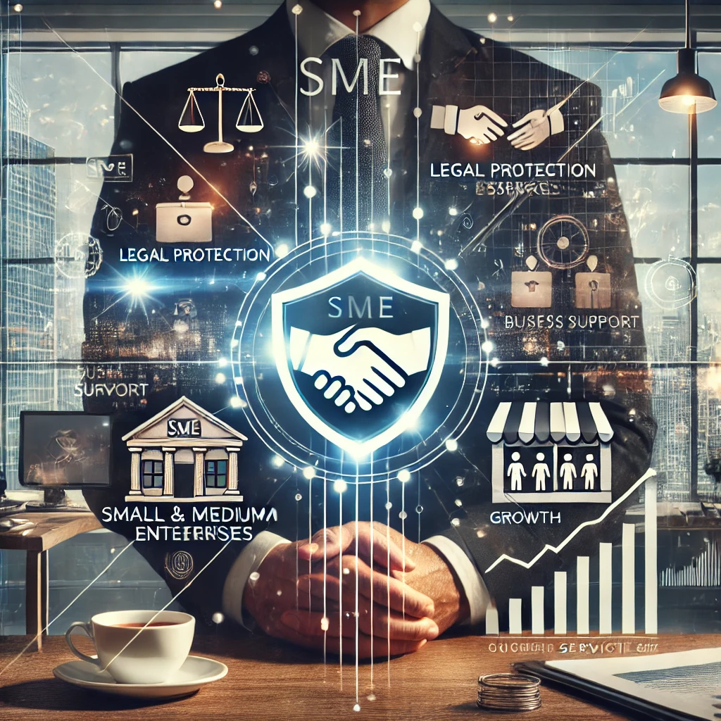 DALLE_2024-10-18_17_25_20_-_A_professional_and_dynamic_image_representing_the_small_and_medium_enterprises__SME__sector__The_scene_features_a_digital_shield_symbolizing_legal_pro.webp